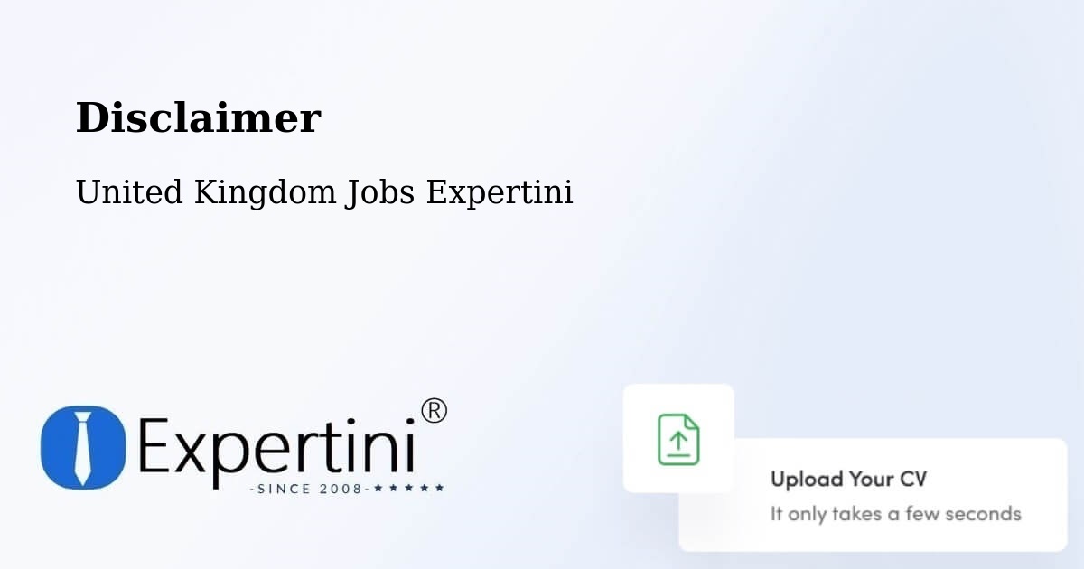 Disclaimer – Blacon - United Kingdom Jobs Expertini